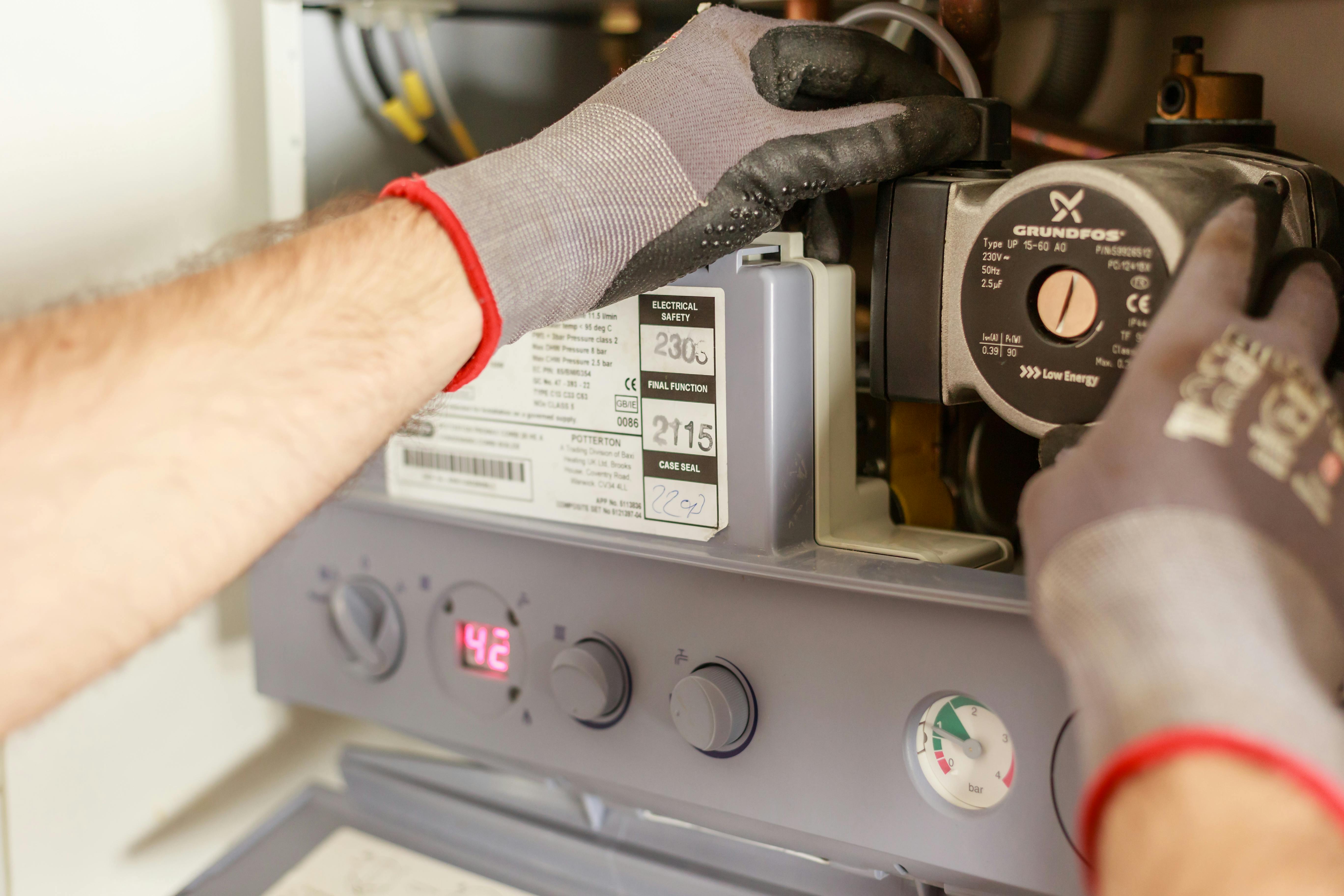 Electrician at work